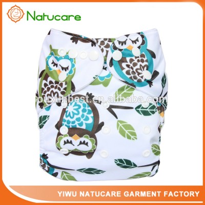 2017 New Design Printed Color Baby Diaper Cloth Reusable OEM