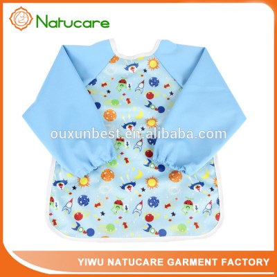 Long Sleeved Baby Bibs Waterproof with Double Layers